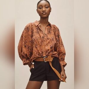 Maeve Easy Voluminous Buttondown Shirt